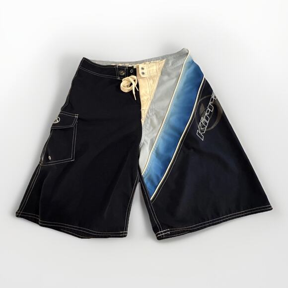 Kirra Swimming Trunks Men’s 32 White Blue Drawstring Board Shorts🔥 - Picture 1 of 4
